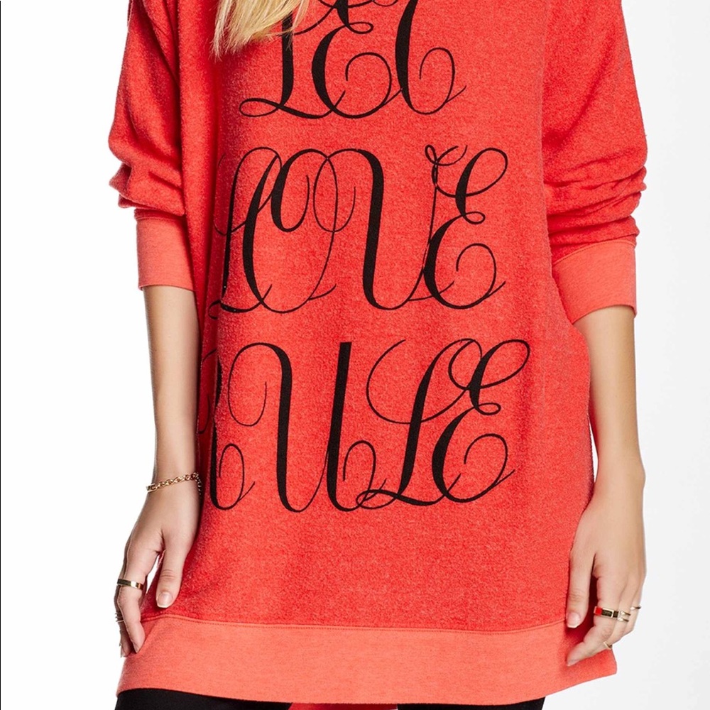 Wildfox “Let Love Rule” Roadtrip Sweater
